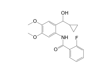 Benzamide, N-[2-(cyclopropylhydroxymethyl)-4,5-dimethoxyphenyl]-2-fluoro-