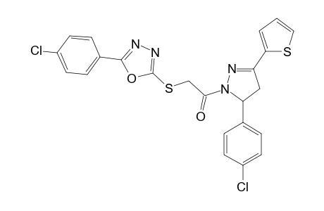 1-[(5-(4-CHLOROPHENYL)-1,3,4-OXADIAZOL-2-YL)-THIOACETYL]-3-(2-THIENYL)-5-(4-CHLOROPHENYL)-2-PYRAZOLINE