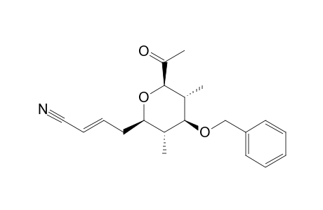 (2E)-4-((2R,3R,4S,5R.6R)-6-Acetyl-4-benzyloxy-3,5-dimethyltetrahydropyran-2-yl)but-2-enenitrile