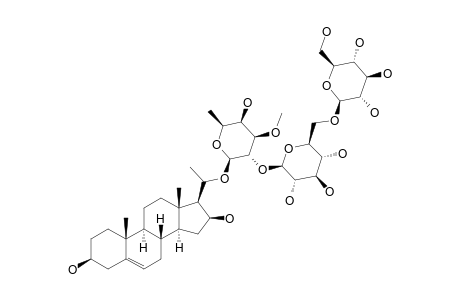 DELTA(5)-PREGNENE-3-BETA,16-ALPHA,20(S)-TRIOL-20-O-BETA-D-GLUCOPYRANOSYL-(1->6)-BETA-D-GLUCOPYRANOSYL-(1->2)-BETA-D-DIGITALOPYRANOSIDE