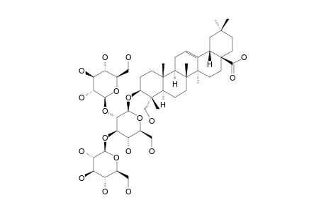 CONGMUYENOSIDE_A;3-O-[BETA-D-GLUCOPYRANOSYL-(1->2)]-[BETA-D-GLUCOPYRANOSYL-(1->3)]-BETA-D-GLUCOPYRANOSYL_HEDERAGENIN