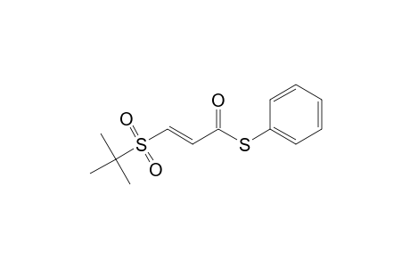 (E)-3-tert-butylsulfonyl-2-propenethioic acid S-phenyl ester