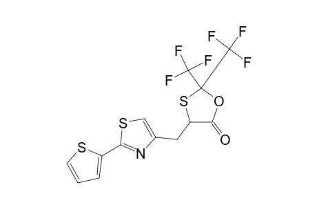 4-[2-(2-THIENYL)-THIAZOL-4-YLMETHYL]-2,2-BIS-(TRIFLUOROMETHYL)-1,3-OXATHIOLAN-5-ONE