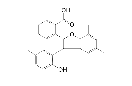 o-[5,7-dimethyl-3-(2-hydroxy-3,5-xylyl)-2-benzofuranyl]benzoic acid