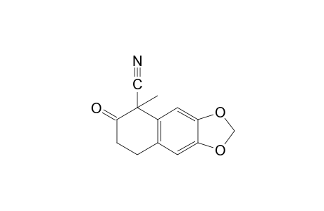 5-methyl-6-oxo-5,6,7,8-tetrahydronaphtho[2,3-d]-1,3-dioxole-5-carbonitrile