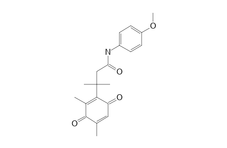 N-(PARA-METHOXYPHENYL)-3-(3',6'-DIOXO-2',4'-DIMETHYLCYCLOHEXA-1',4'-DIENYL)-3,3-DIMETHYLPROPIONAMIDE