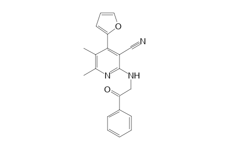 2-(2-oxo-2-phenylethylamino)-4-(furan-2-yl)-5,6-dimethyl pyridine-2-yl-3-carbonitrile