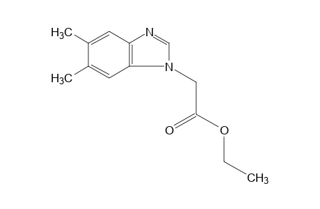 5,6-dimethyl-1-benzimidazoleacetic acid, ethyl ester