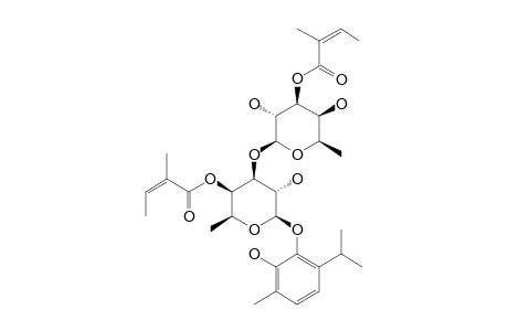 2-HYDROXYTHYMOL-3-O-(3-O-ANGELOYL-BETA-D-FUCOPYRANOSYL)-(1->3)-(4-O-ANGELOYL)-BETA-D-FUCOPYRANOSIDE