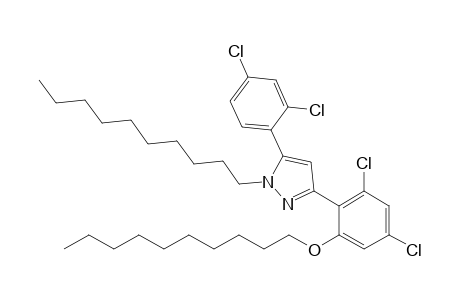 3-(4,6-DICHLORO-2-DECYLOXYPHENYL)-1-DECYL-5-(2,4-DICHLOROPHENYL)-PYRAZOLE