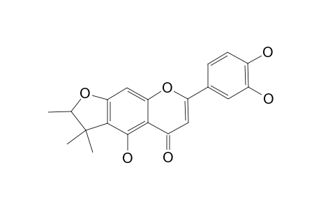 UGONIN_T;4'',5''-DIHYDRO-5,3',4'-TRIHYDROXY-4'',4'',5''-TRIMETHYLFURANO-[2''.3'':6.7]-FLAVONE