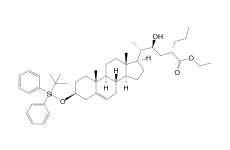 (2S,4S,5S)-5-[(3S,8S,9S,10R,13S,14S,17R)-3-[tert-butyl(diphenyl)silyl]oxy-10,13-dimethyl-2,3,4,7,8,9,11,12,14,15,16,17-dodecahydro-1H-cyclopenta[a]phenanthren-17-yl]-4-hydroxy-2-propyl-hexanoic acid ethyl ester