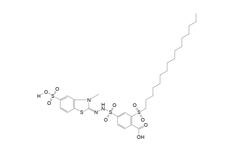 2-(hexadecylsulfonyl)-4-sulfobenzoic acid, 4-[(3-methyl-5-sulfo-2-benzothiazolinylidene)hydrazide]