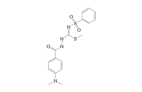 p-(dimethylamino)benzoic acid, 2-[1-(methylthio)-N-(phenylsulfonyl)formimidoyl]hydrazide