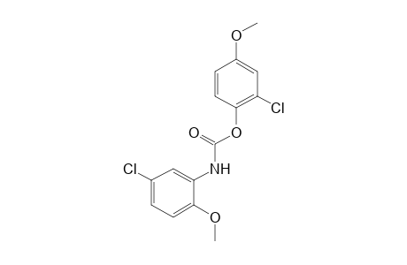 5-chloro-2-methoxycarbanilic acid, 2-chloro-4-methoxyphenyl ester