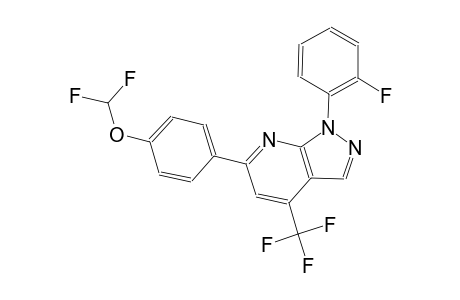 1H-pyrazolo[3,4-b]pyridine, 6-[4-(difluoromethoxy)phenyl]-1-(2-fluorophenyl)-4-(trifluoromethyl)-