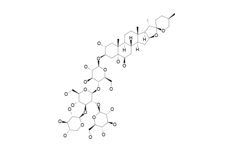 ALLIOGENIN-3-O-[BETA-D-GLUCOPYRANOSYL-(1->2)-O-[O-BETA-D-XYLOPYRANOSYL-(1->3)]-O-BETA-D-GLUCOPYRANOSYL-(1->4)-BETA-D-GALACTOPYRANOSIDE]