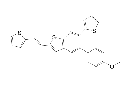 (E,E,E)-2,5-Bis(2-thien-2-ylvinyl)-3-(2-(4-methoxyphenyl)vinyl)thiophene