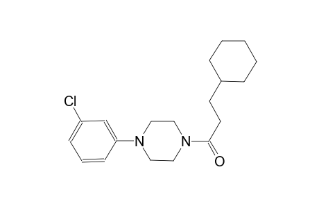 1-(3-chlorophenyl)-4-(3-cyclohexylpropanoyl)piperazine