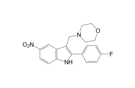 2-(p-fluorophenyl)-3-(morpholinomethyl)-5-nitroindole