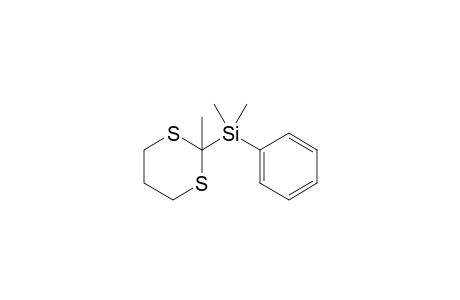 2-[Phenyl(dimethyl)silyl]-2-methyl-1,3-dithiacyclohexane