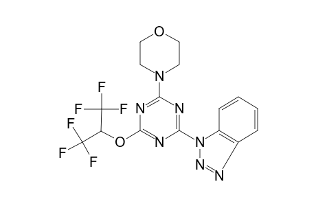 1-(4-(4-Morpholinyl)-6-[2,2,2-trifluoro-1-(trifluoromethyl)ethoxy]-1,3,5-triazin-2-yl)-1H-1,2,3-benzotriazole