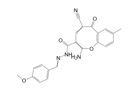 2-Amino-5-cyano-N'-[(4-methoxyphenyl)methylidene]-8-methyl-6-oxo-6H-1-benzoxocine-3-carbohydrazide