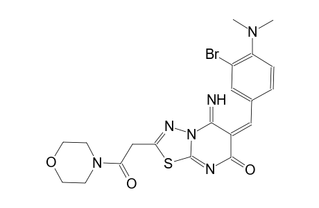 (6E)-6-[3-bromo-4-(dimethylamino)benzylidene]-5-imino-2-[2-(4-morpholinyl)-2-oxoethyl]-5,6-dihydro-7H-[1,3,4]thiadiazolo[3,2-a]pyrimidin-7-one