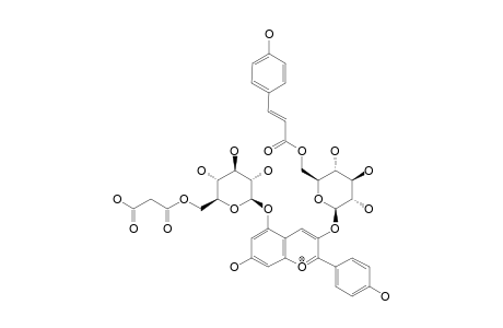 PELARGONIDIN_3-O-(6-O-TRANS-PARA-COUMARYL-BETA-D-GLUCOSIDE)-5-O-(6-O-MALONYL-BETA-D-GLUCOSIDE)