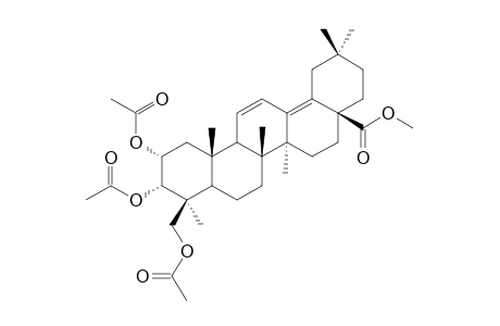 Methyl-2.alpha.,3.alpha.,24-triacetoxy-oleana-11,13(18)-diene-28-oate