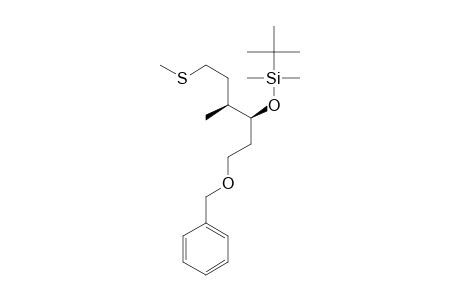 (-)-[(3S,4S)-1-(BENZYLOXY)-4-METHYL-6-(METHYLTHIO)-HEX-3-YLOXY]-(TERT.-BUTYL)-DIMETHYLSILANE