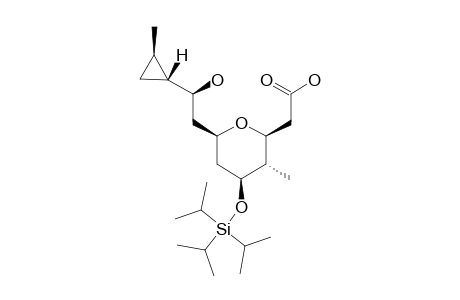 (-)-(3S,4S,5S,7R,9S,10R,11R)-9-HYDROXY-4-METHYL-5-TRIISOPROPYLSILANYLOXY-BICYCLOMETHANO-[1(10,11)]-OXA-[1(3,7)]-DODECANOIC-ACID