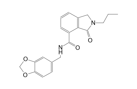 N-(1,3-benzodioxol-5-ylmethyl)-3-oxo-2-propyl-4-isoindolinecarboxamide