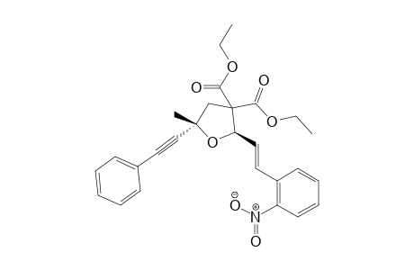 Diethyl 5-methyl-2-((E)-2-(2-nitrophenyl)ethenyl)-5-(phenylethynyl)oxolane-3,3-dicarboxylate