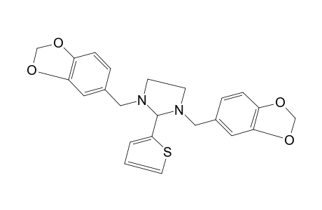 1,3-BIS[3,4-(METHYLENEDIOXY)BENZYL]-2-(2-THIENYL)IMIDAZOLIDINE