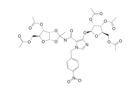 1-(4-NITROBENZYL)-4-(2,3,5-TRI-O-ACETYL-BETA-D-RIBOFURANOSYLOXY)-1H-IMIDAZOLE-5-N-(2-METHYL-3',5'-DI-O-ACETYL-D-RIBOFURANO-[1',2':4,5]-1,3-DIOXAN-2-YL)-CARBOXA