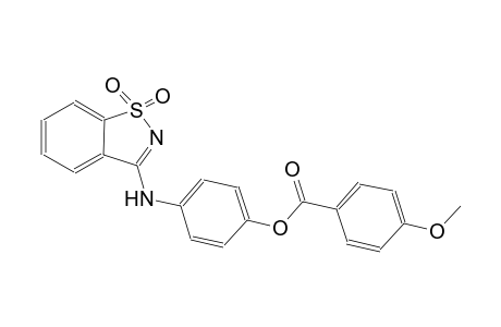 benzoic acid, 4-methoxy-, 4-[(1,1-dioxido-1,2-benzisothiazol-3-yl)amino]phenyl ester