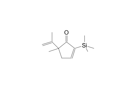 2-CYCLOPENTEN-1-ONE, 5-METHYL-5-(1-METHYLETHENYL)-2-(TRIMETHYLSILYL)-