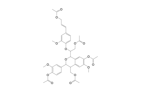 7-ACETOXY-1-[2-ACETOXY-1-[4-(3-ACETOXYPROP-2-ENYL)]-2-METHOXYPHENOXY]-3-(4-ACETOXY-3-METHOXYPHENYL)-4-ACETOXYMETHYL-6-METHOXY-ISOCHROMAN