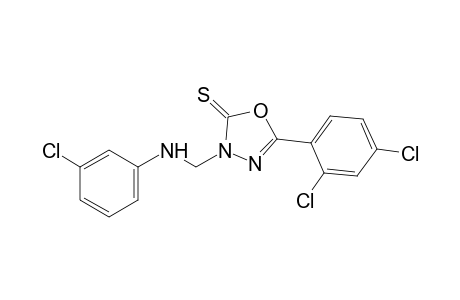 4-[(m-chloroanilino)methyl]-2-(2,4-dichlorophenyl)-delta2-1,3,4-oxadiazoline-5-thione