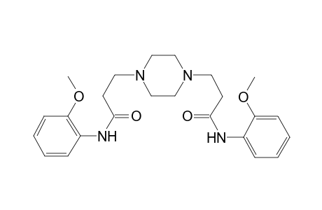 3-[4-[3-(2-methoxyanilino)-3-oxo-propyl]piperazin-1-yl]-N-(2-methoxyphenyl)propanamide