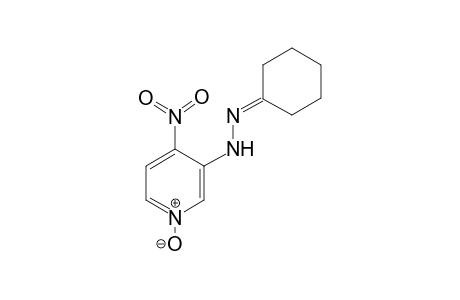 Cyclohexanone, (4-nitro-1-oxido-3-pyridyl)hydrazone