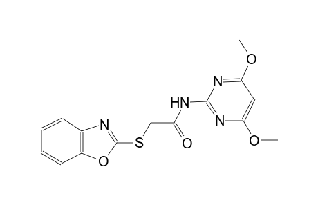 2-(1,3-benzoxazol-2-ylsulfanyl)-N-(4,6-dimethoxypyrimidin-2-yl)acetamide