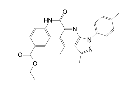 benzoic acid, 4-[[[3,4-dimethyl-1-(4-methylphenyl)-1H-pyrazolo[3,4-b]pyridin-6-yl]carbonyl]amino]-, ethyl ester