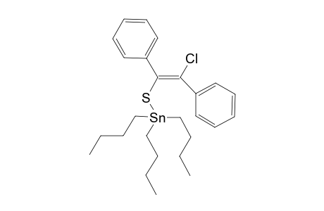 2-Tributylstannylthio-1,2-diphenylvinyl chloride