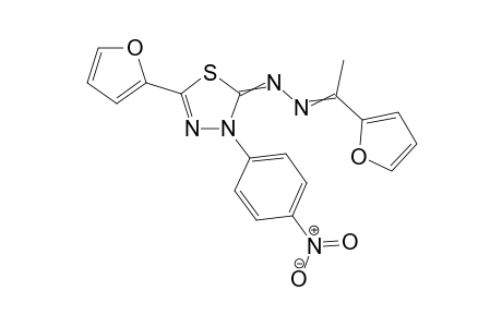 5-(Furan-2-yl)-2-((1-(furan-2-yl)ethylidene)hydrazono)-3-(4-nitrophenyl)-2,3-dihydro-1,3,4-thiadiazole