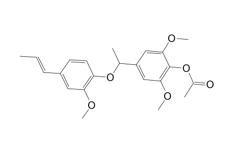 2,6-Dimethoxy-4-(1-(2-methoxy-4-[(1E)-1-propenyl]phenoxy)ethyl)phenyl acetate