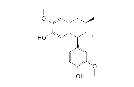 GUAIACIN;REL-(8R,7'S,8'S)-4,4'-DIHYDROXY-3,3'-DIMETHOXY-DELTA(1,3,5,1',3',5')-8.8',6.7'-NEOLIGNAN