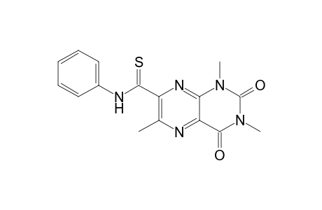 1,3,6-TRIMETHYL-2,4-DIOXO-7-PHENYLTHIO-CARBAMOYL-PTERIDINE