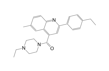 2-(4-ethylphenyl)-4-[(4-ethyl-1-piperazinyl)carbonyl]-6-methylquinoline